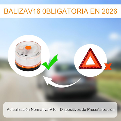 🚨 Luz Emergencia V16 Homologada DGT 3.0 - Geolocalización y SIM Conectada