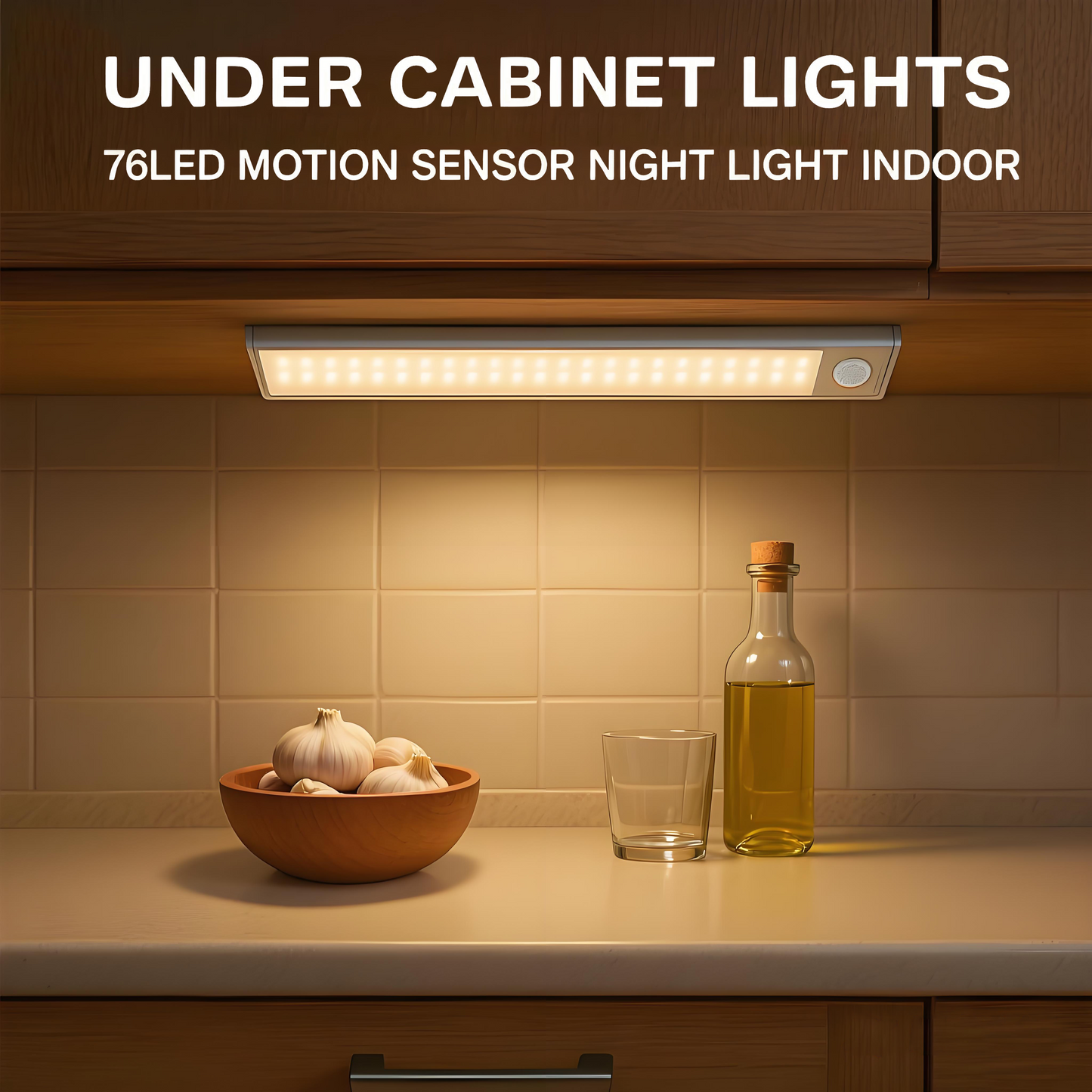 🎅 Early Christmas Sale 🎁 Under Cabinet Lights - 76LED Motion Sensor Night Light Indoor